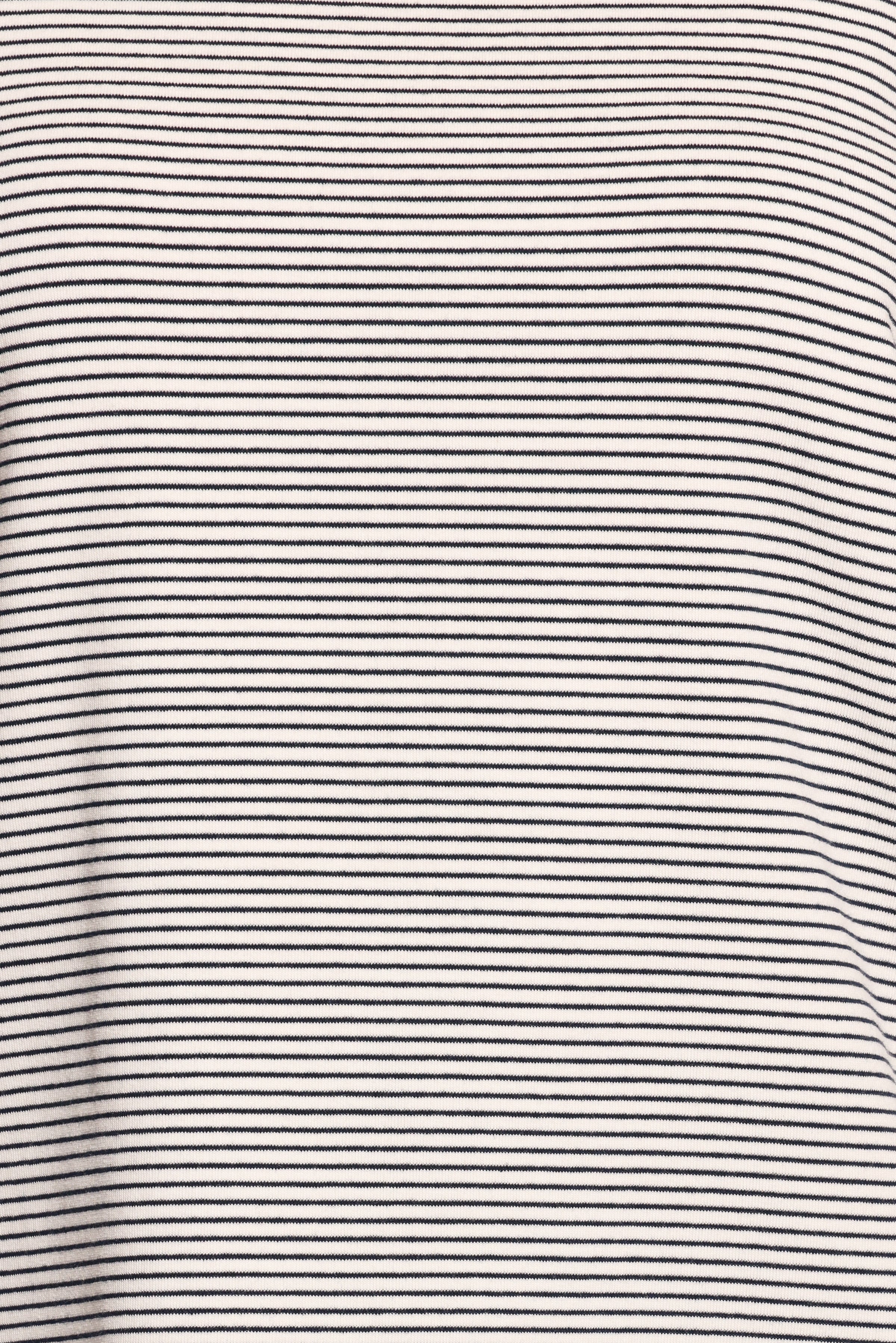 Ruva Long Sleeve Tee - Navy White Stripe