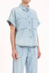 Shore Button Front Shirt - Wild Card