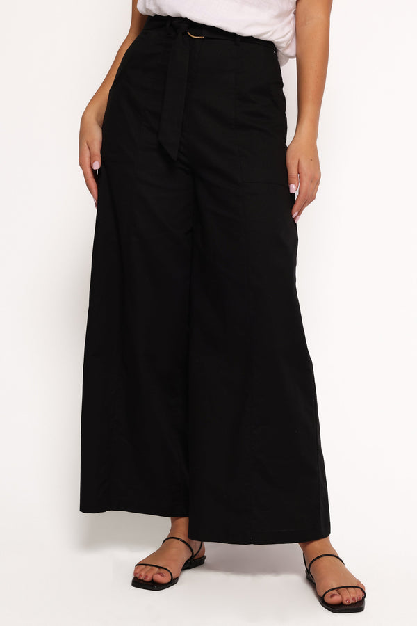 Sadie Wide Leg Pant - Black