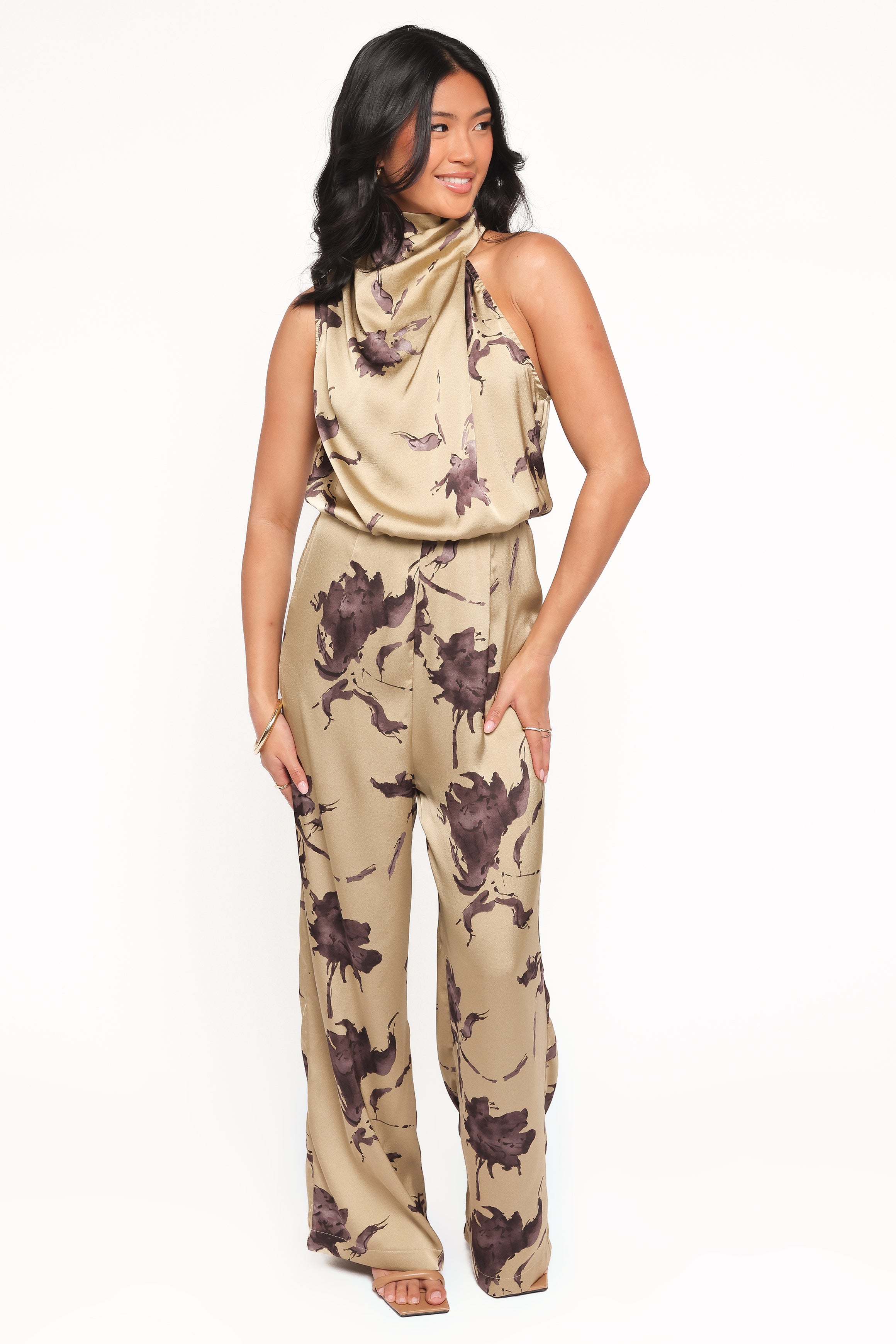 Savannah Jumpsuit - Gold Floral