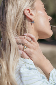 Scarlet Star Earrings - Silver