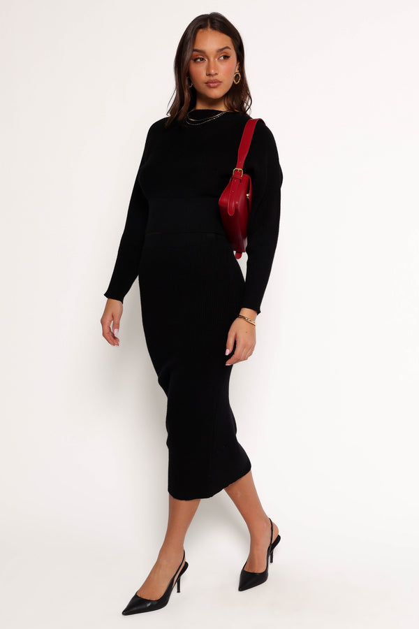 Serena Knitted Set - Black