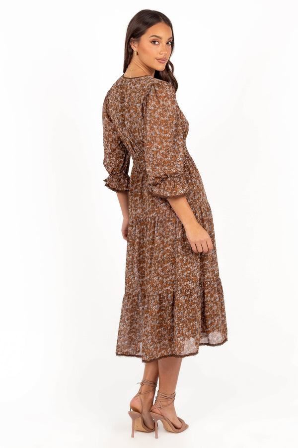 Simone Midi Dress - Camel