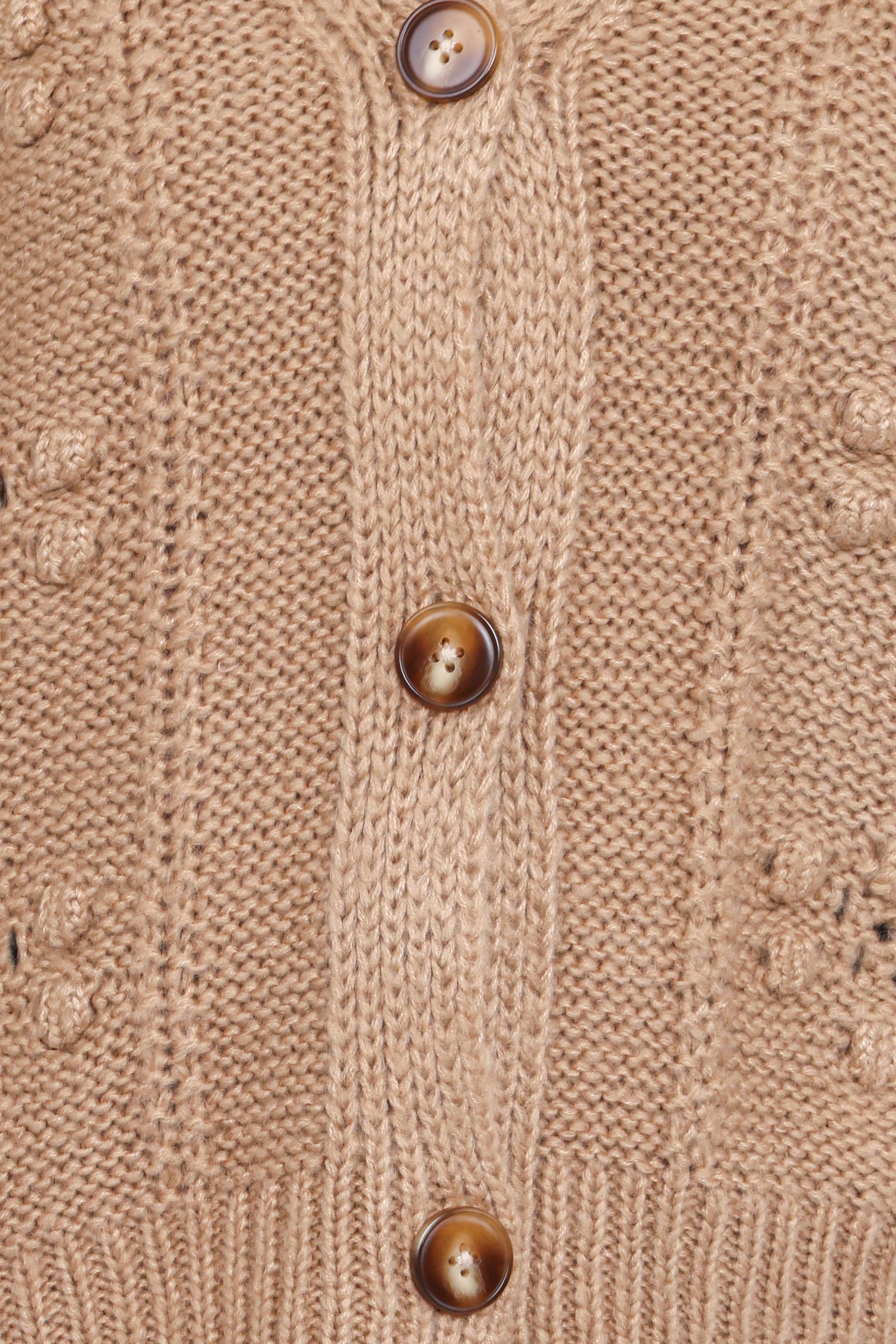 Melody Textured Button Up Cardigan - Mushroom