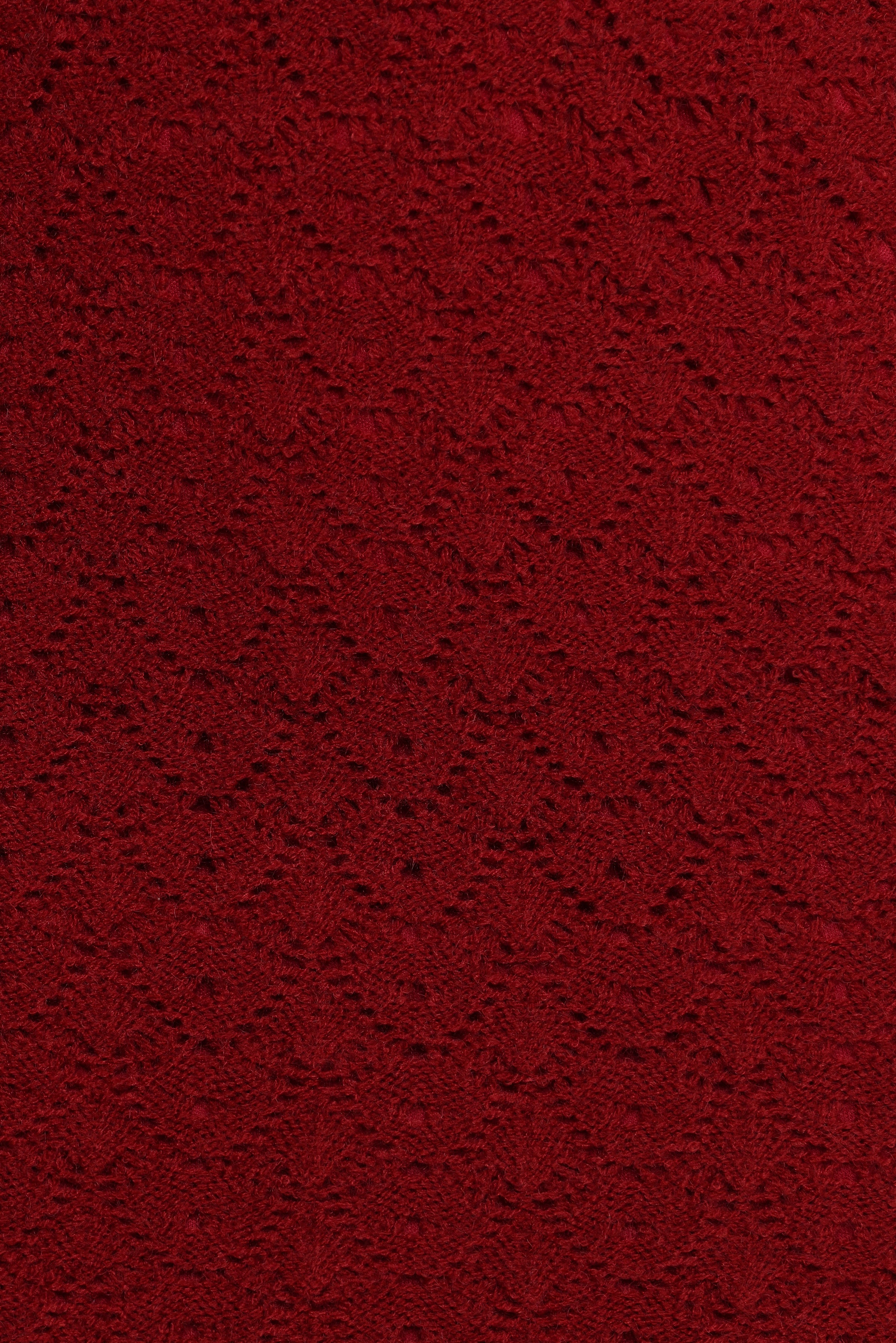 Suzzie Textured Knit Skirt/Cardi Set - Oxblood