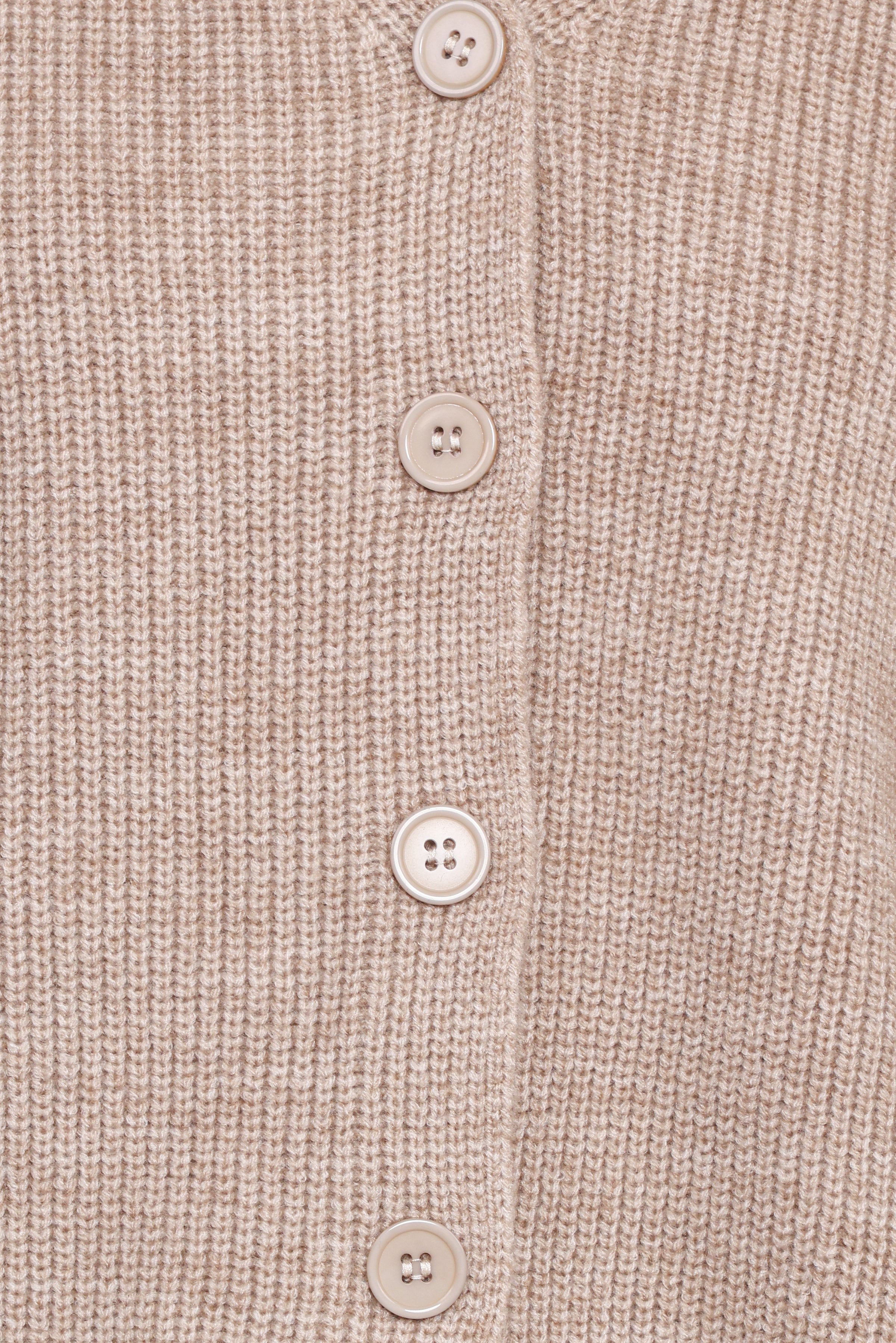 Sybil Button Front Cardigan - Mushroom