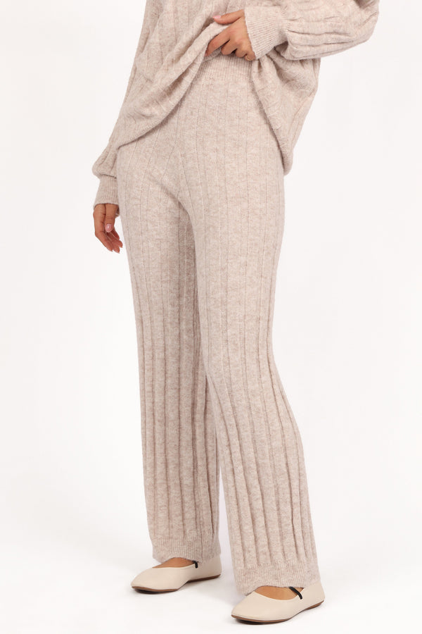 Tahoe Ribbed Knit Set - Beige