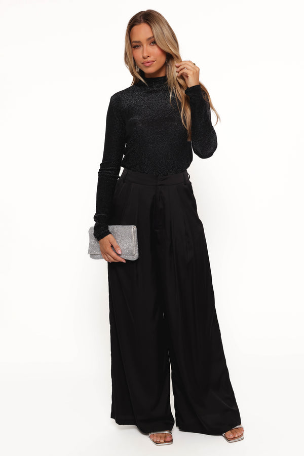 Lovie Turtleneck Top - Black