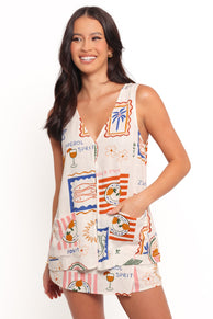 Thorrah Top - Ocean Oasis