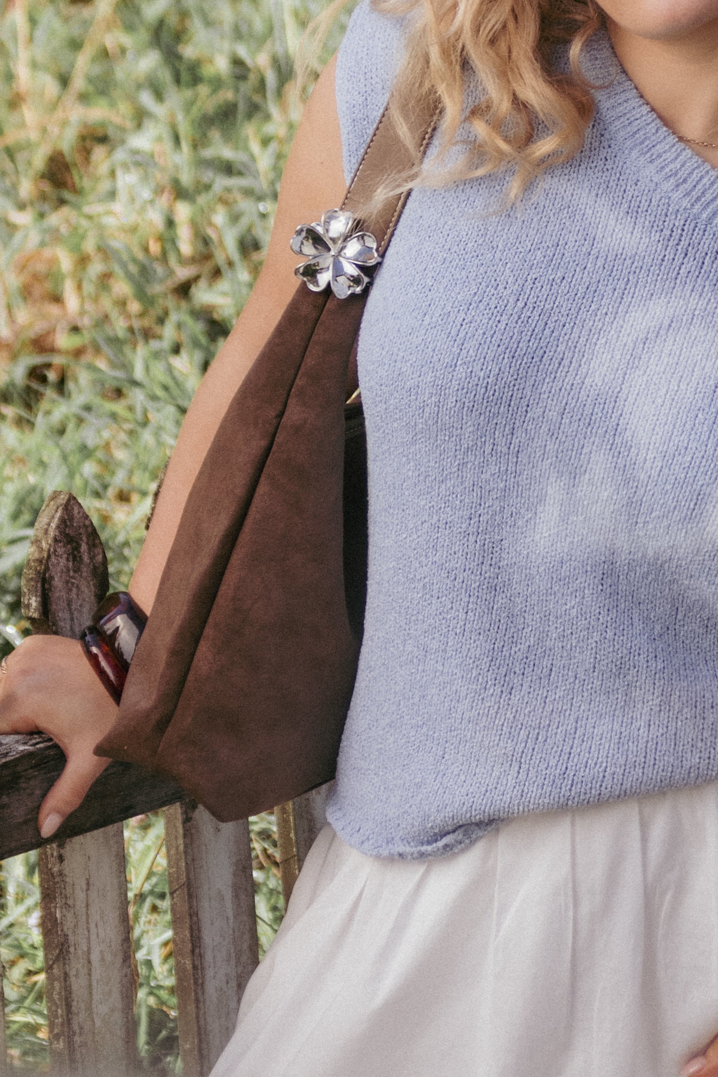 Tiffany 2 Pack Flower Hair Clips - Silver