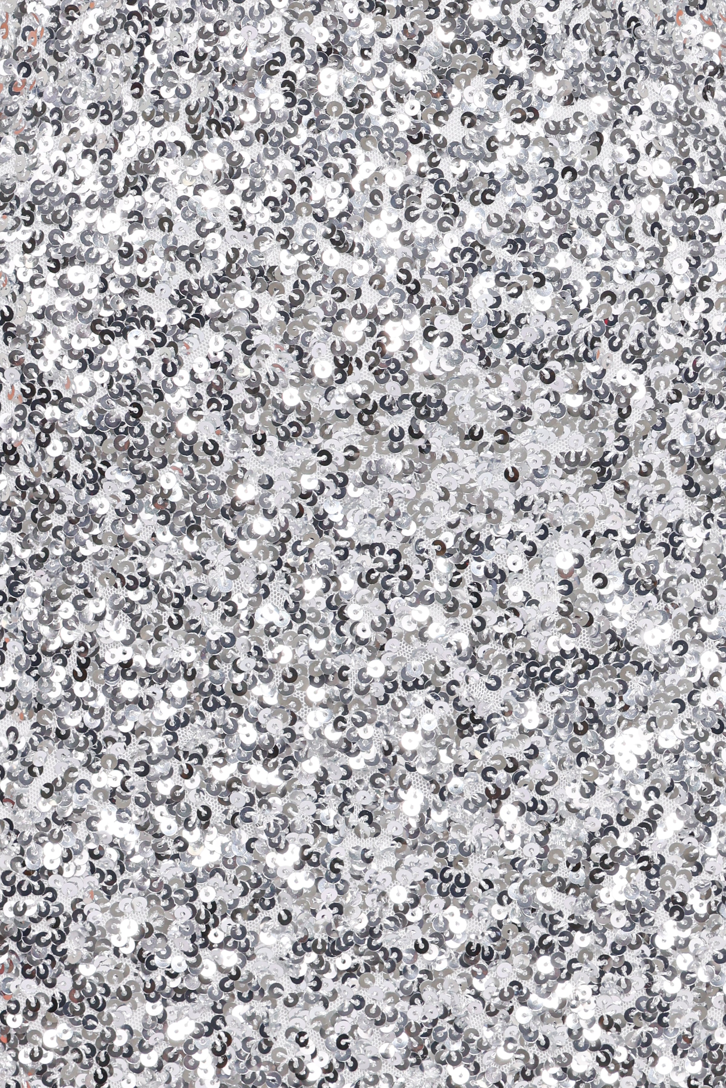 Tory Off Shoulder Sequin Mini Dress - Silver