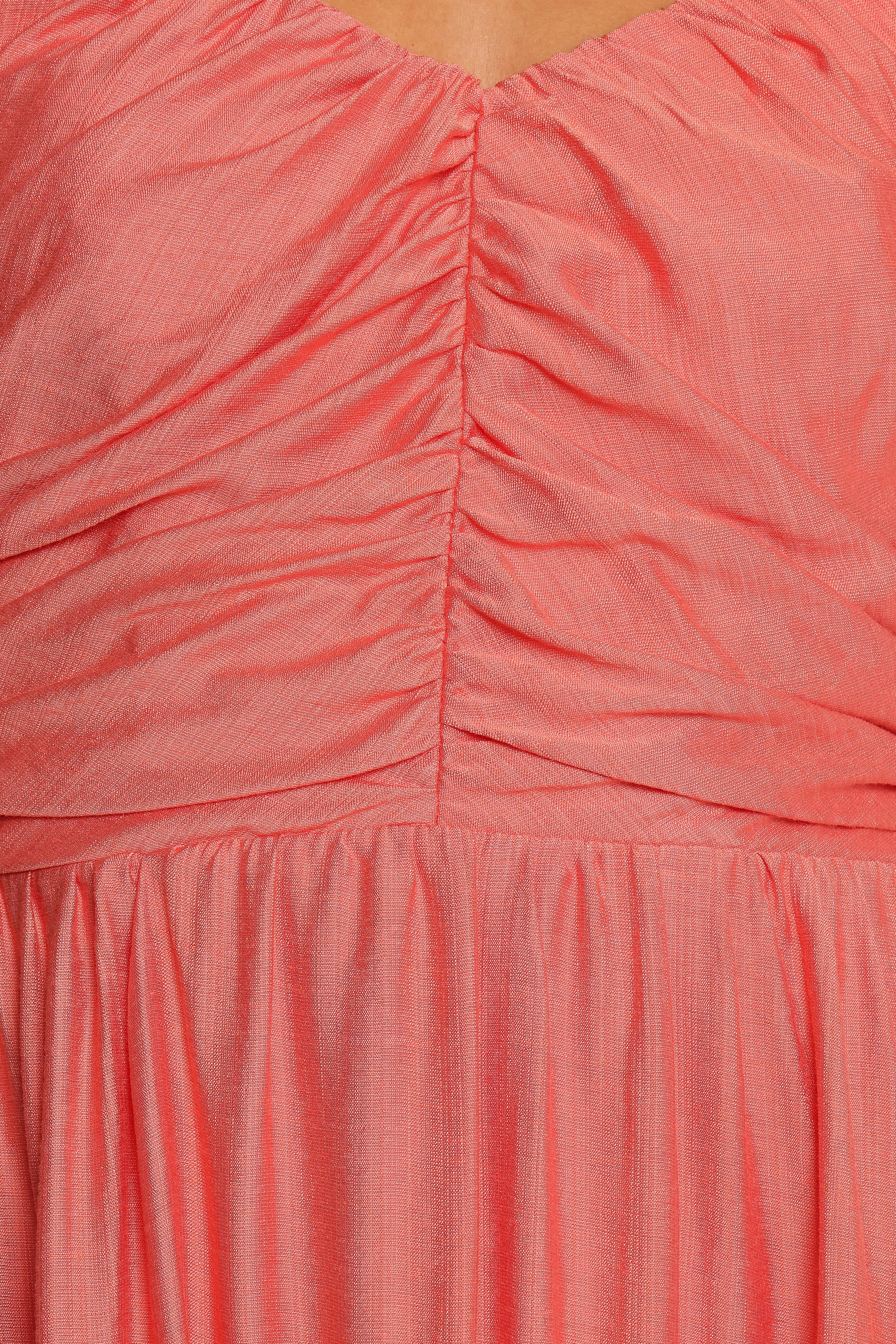 Valeen Midi Dress - Coral