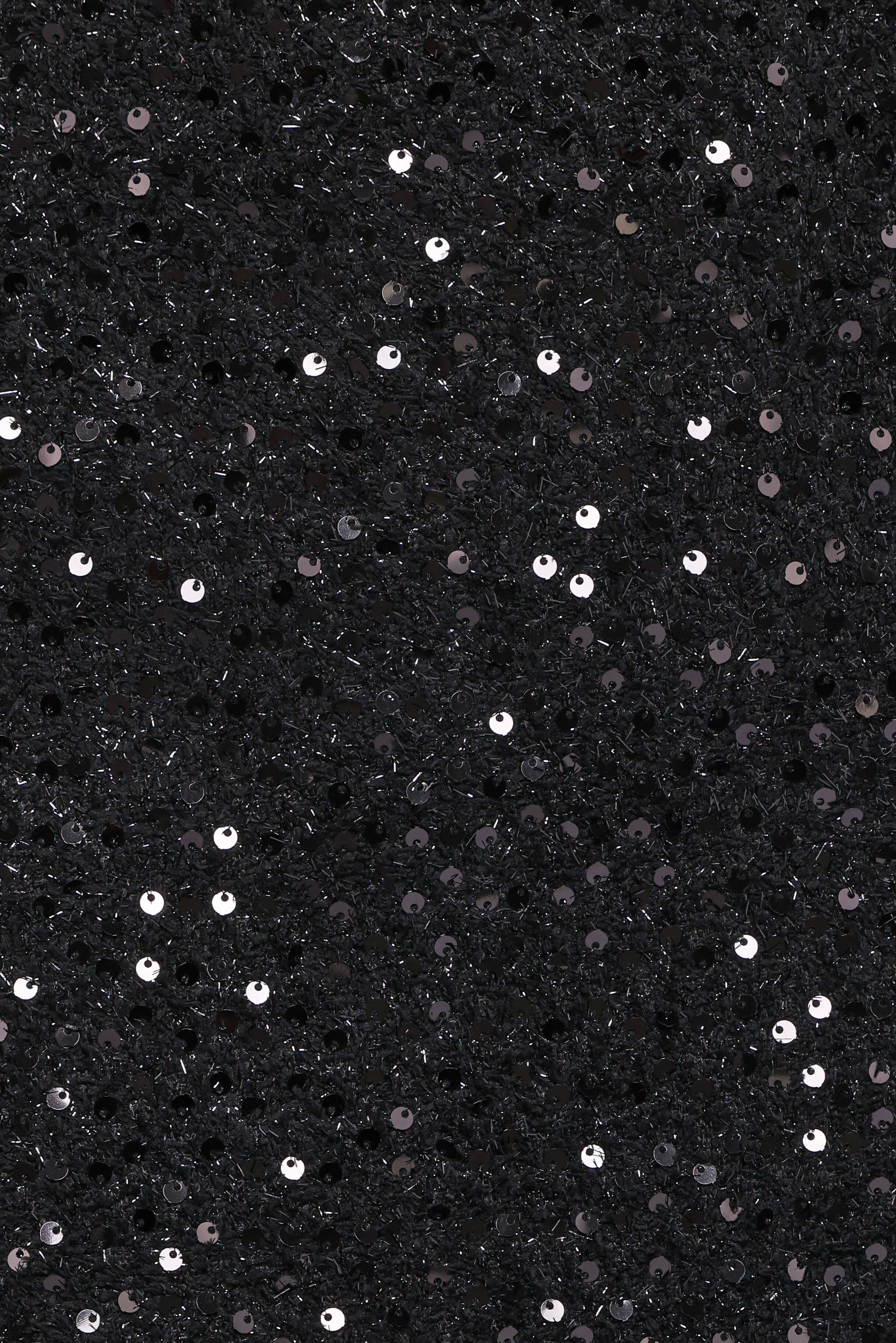 Valentina Tweed Sequins Mini Skirt - Black