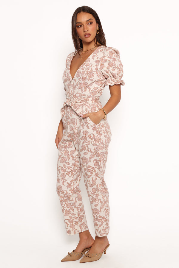 Valerie Jumpsuit - Ivory Tan