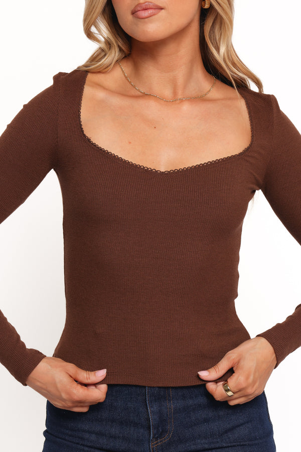 Verona Knit Top - Brown