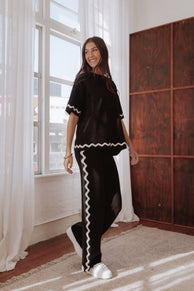 Vespa Knitted Pant - Black White