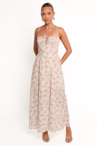Vespera Maxi Dress - Pink Ditsy