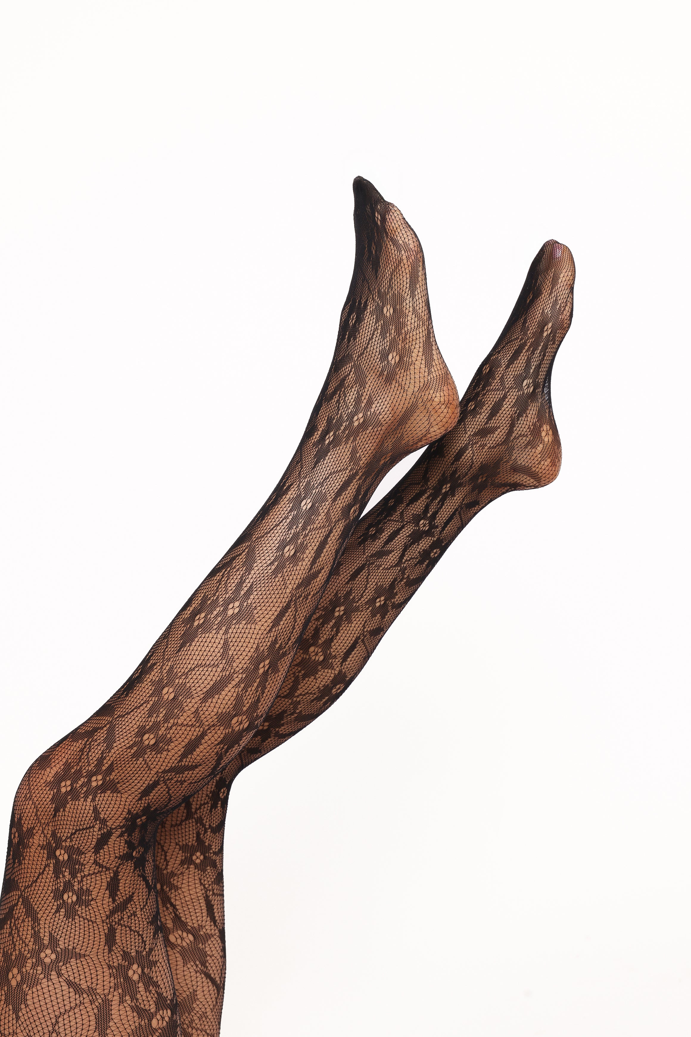 Viola Lace Stockings - Black