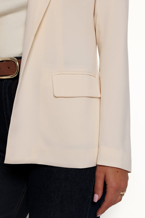 Volina Open Front Blazer - Cream