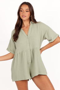Winny Romper - Sage Green