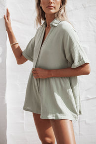 Winny Romper - Sage Green