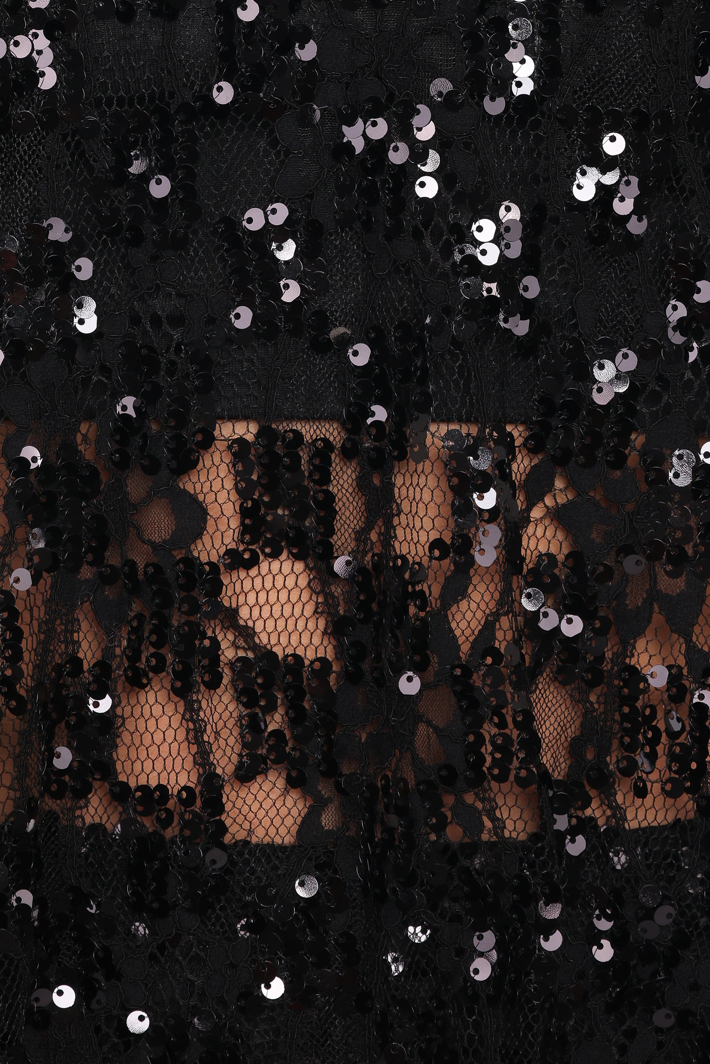 Yonder Sheer Lace Tee Top - Black