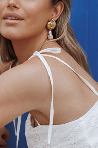 Esperanza Earrings - Gold/Pearl