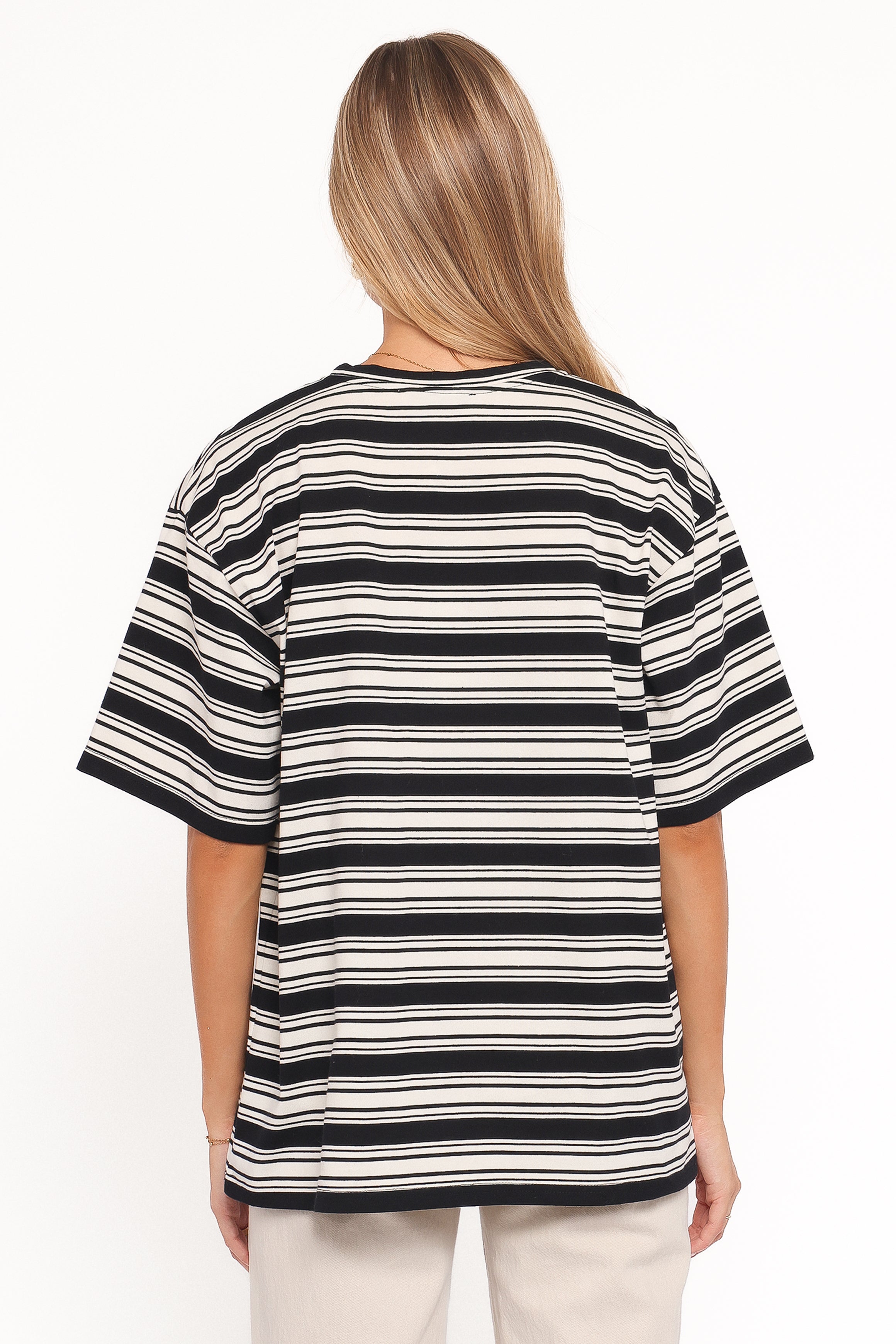 Zestora Tee - Black Ivory Stripe