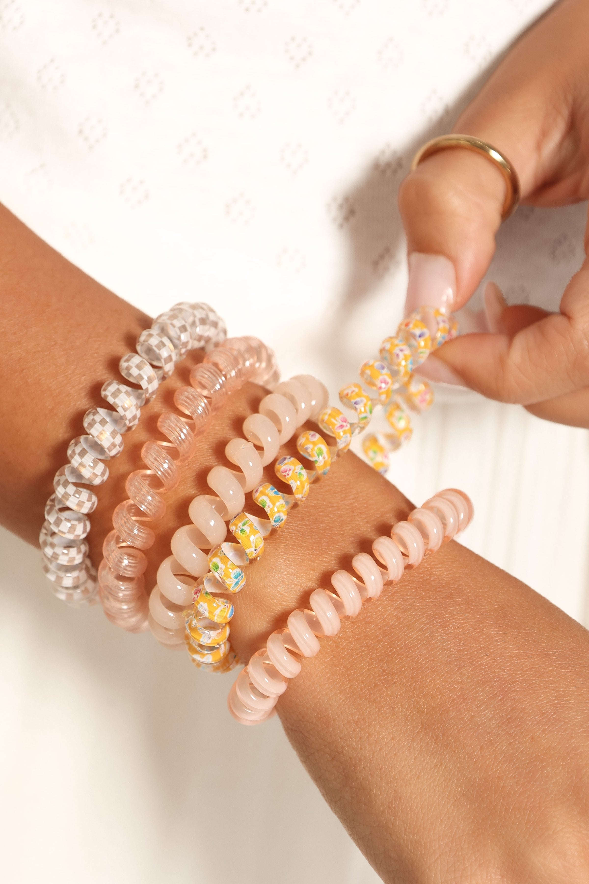 ACCESSORIES Elodie Hair Tie Set - Pink Multi