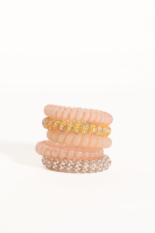 ACCESSORIES Elodie Hair Tie Set - Pink Multi