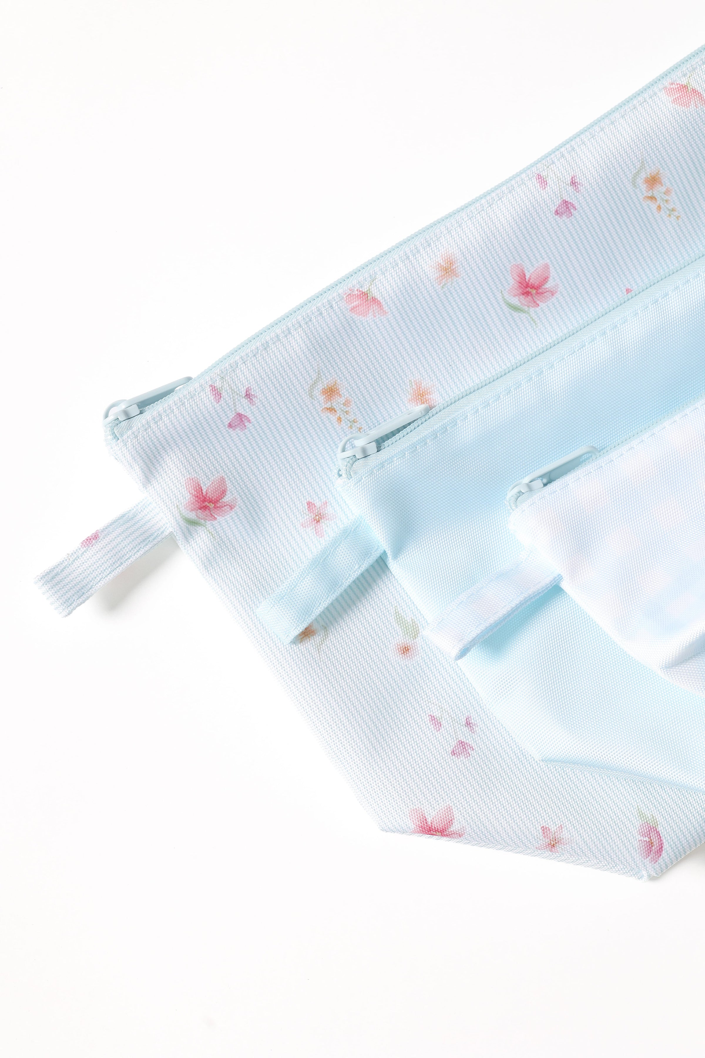 ACCESSORIES Handy Pouch Trio - Blue Garden Stripe