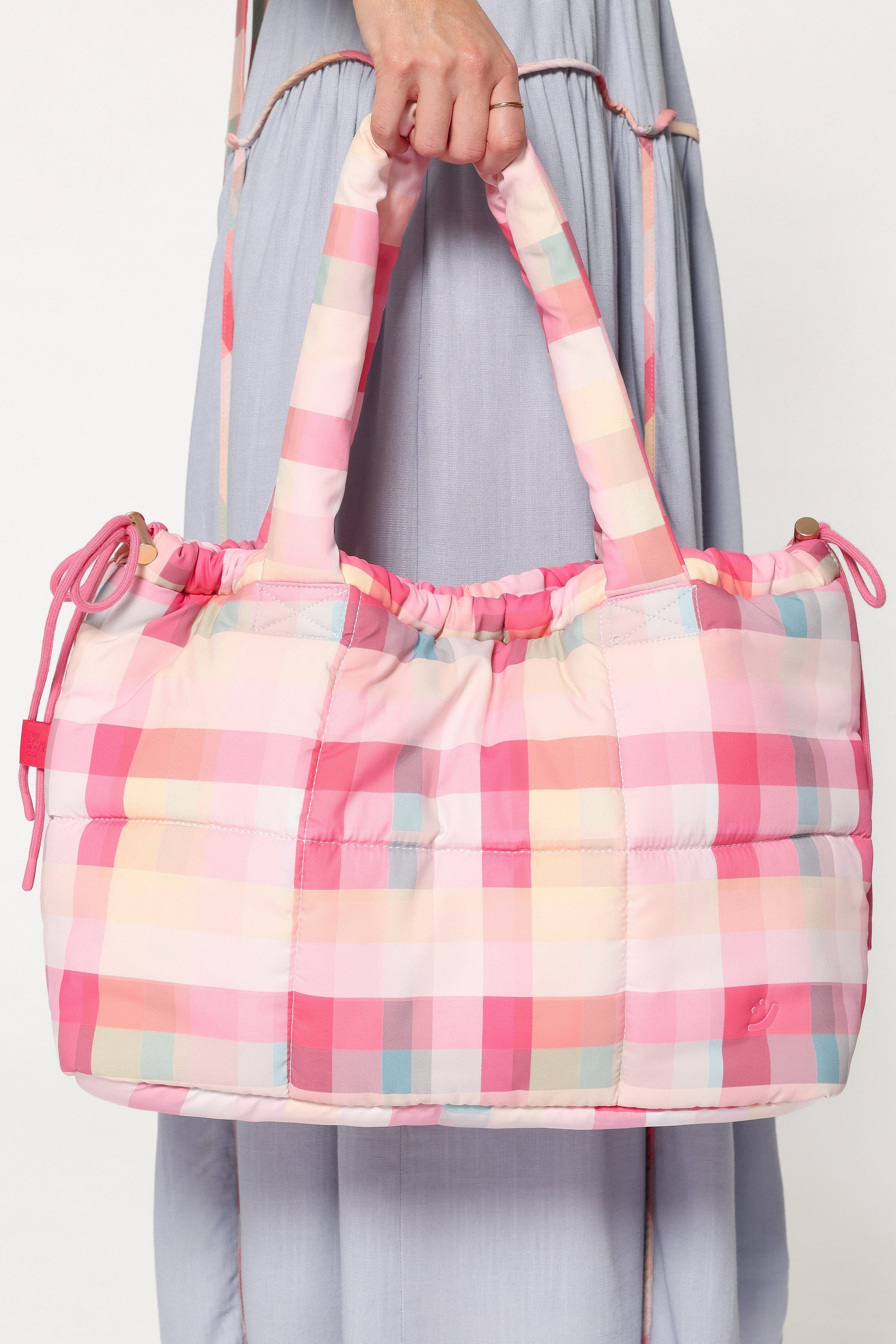 ACCESSORIES Marshmallow Midi Tote - Pink Picnic Plaid