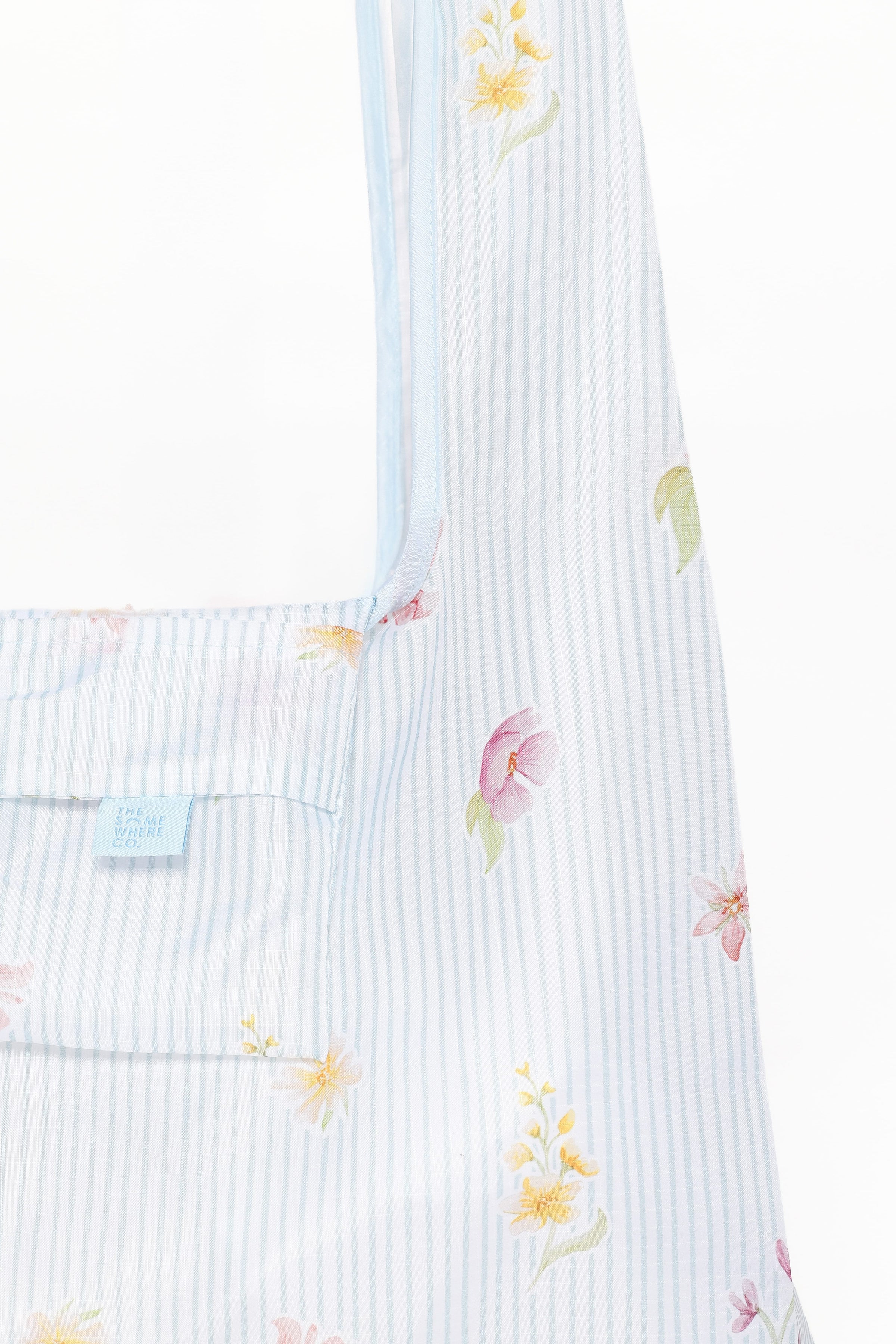 ACCESSORIES Reusable Shopping Bag - Blue Garden Stripe