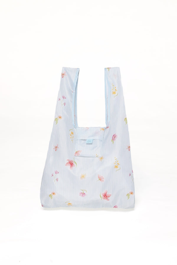 ACCESSORIES Reusable Shopping Bag - Blue Garden Stripe