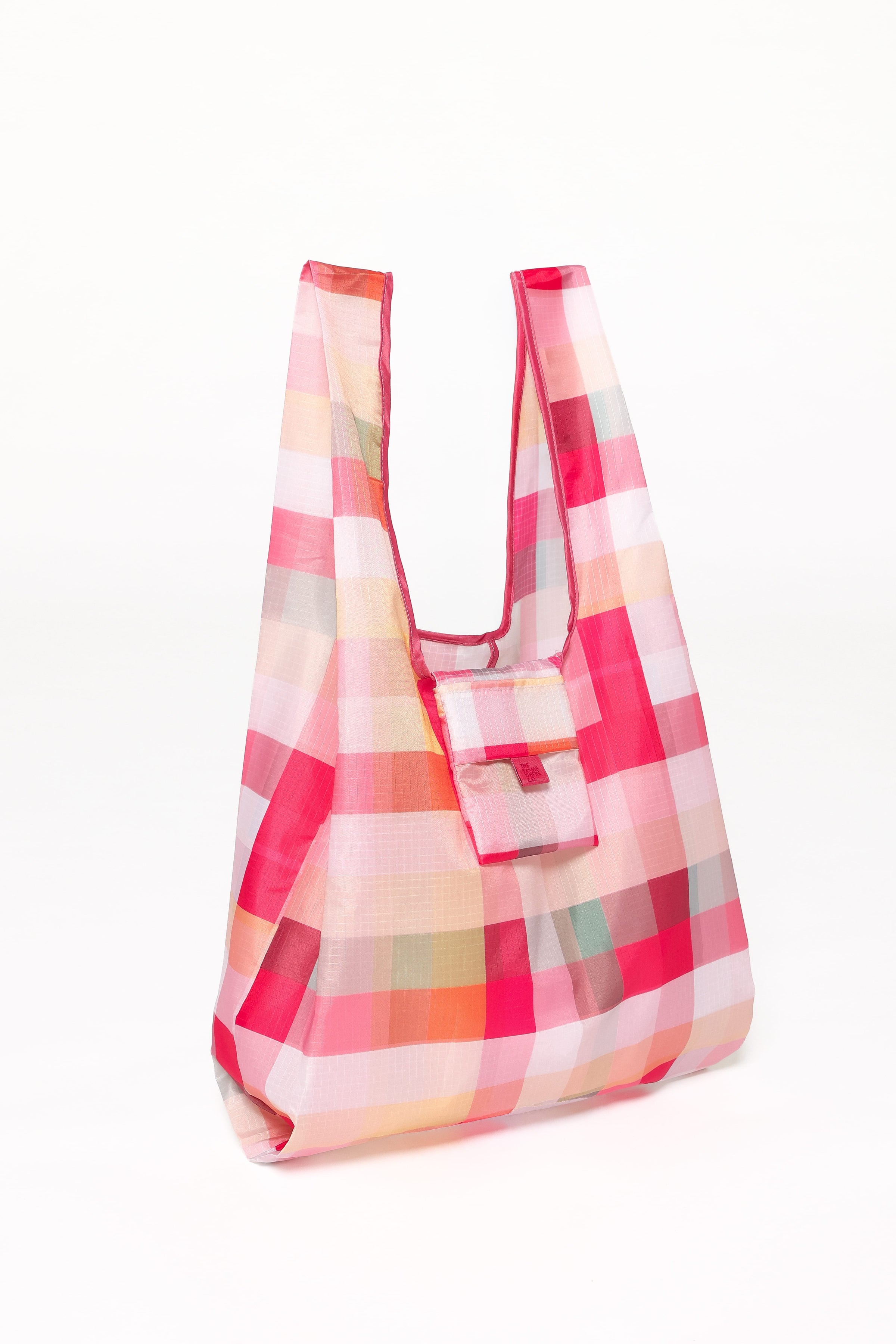 ACCESSORIES Reusable Shopping Bag - Pink Picnic Plaid