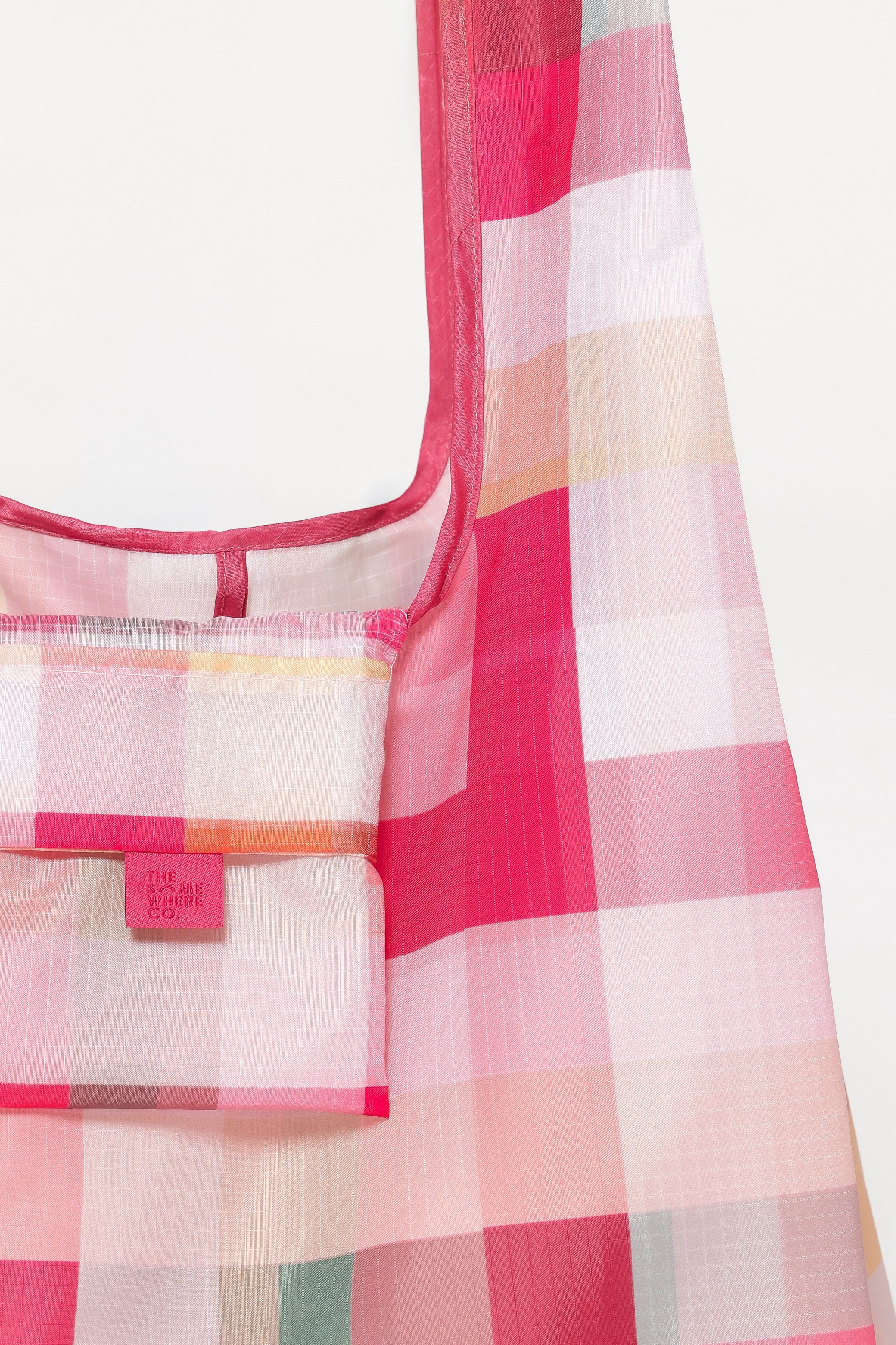 ACCESSORIES Reusable Shopping Bag - Pink Picnic Plaid