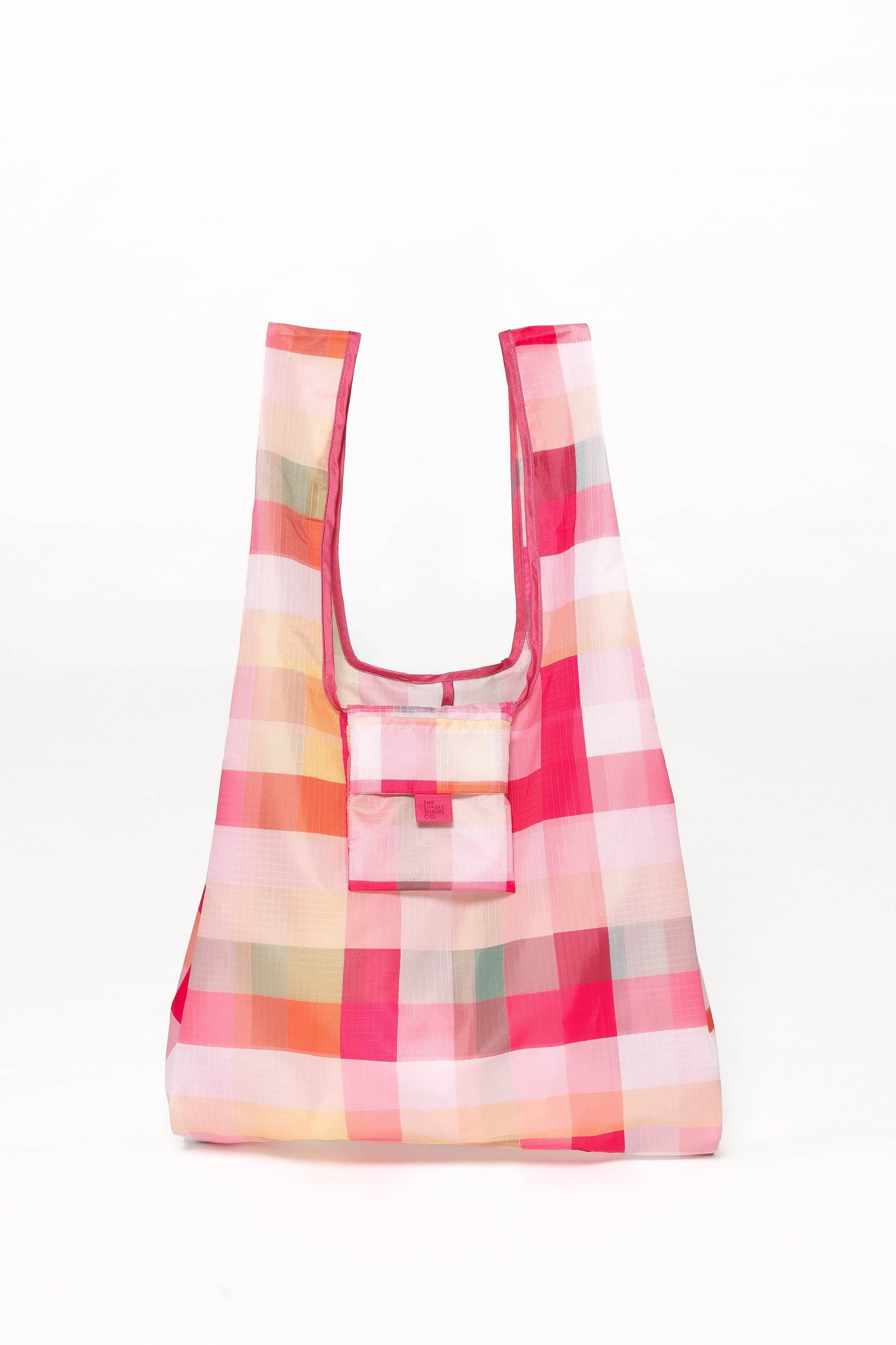 ACCESSORIES Reusable Shopping Bag - Pink Picnic Plaid