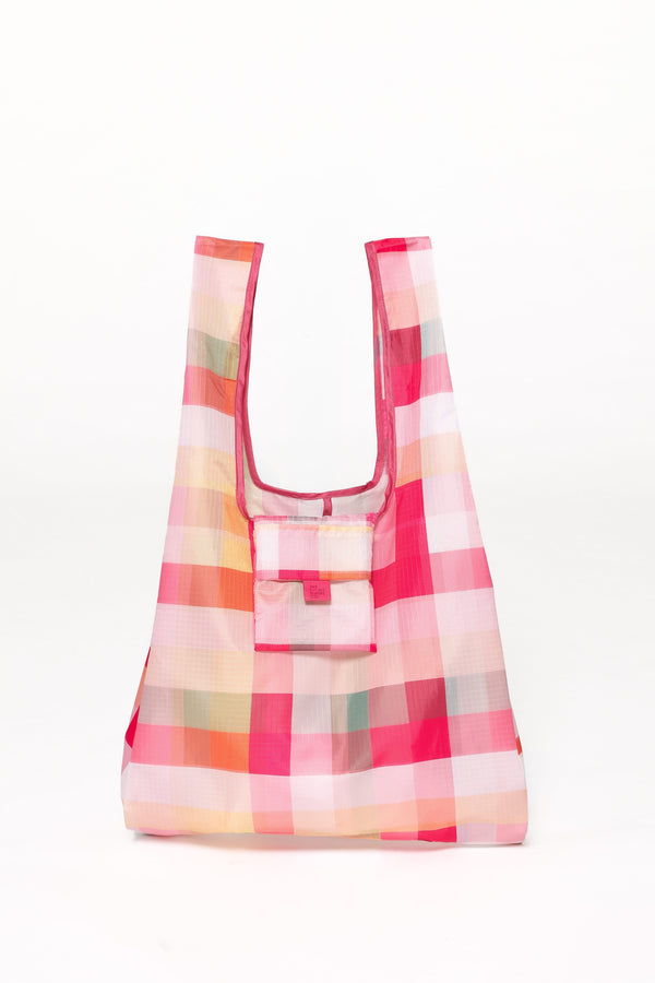 ACCESSORIES Reusable Shopping Bag - Pink Picnic Plaid
