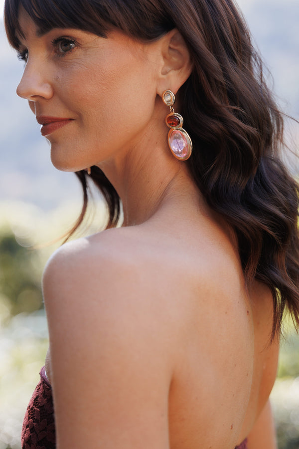ACCESSORIES Rosabelle Drop Earrings - Pink Multi
