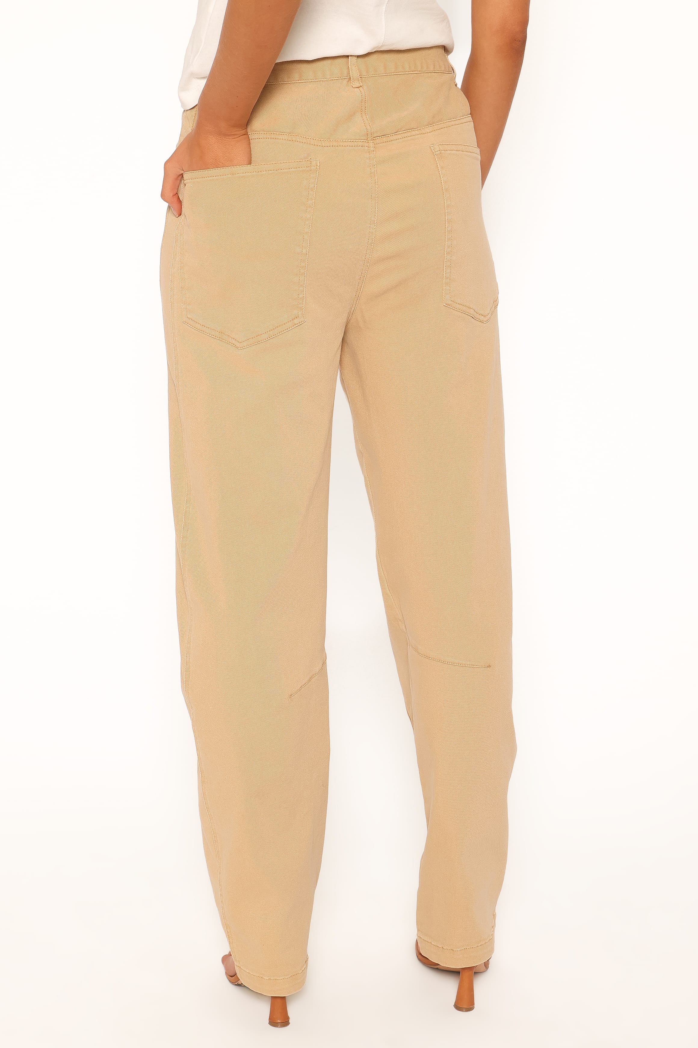 BOTTOMS Amity Barrel Leg Denim Jeans - Mushroom