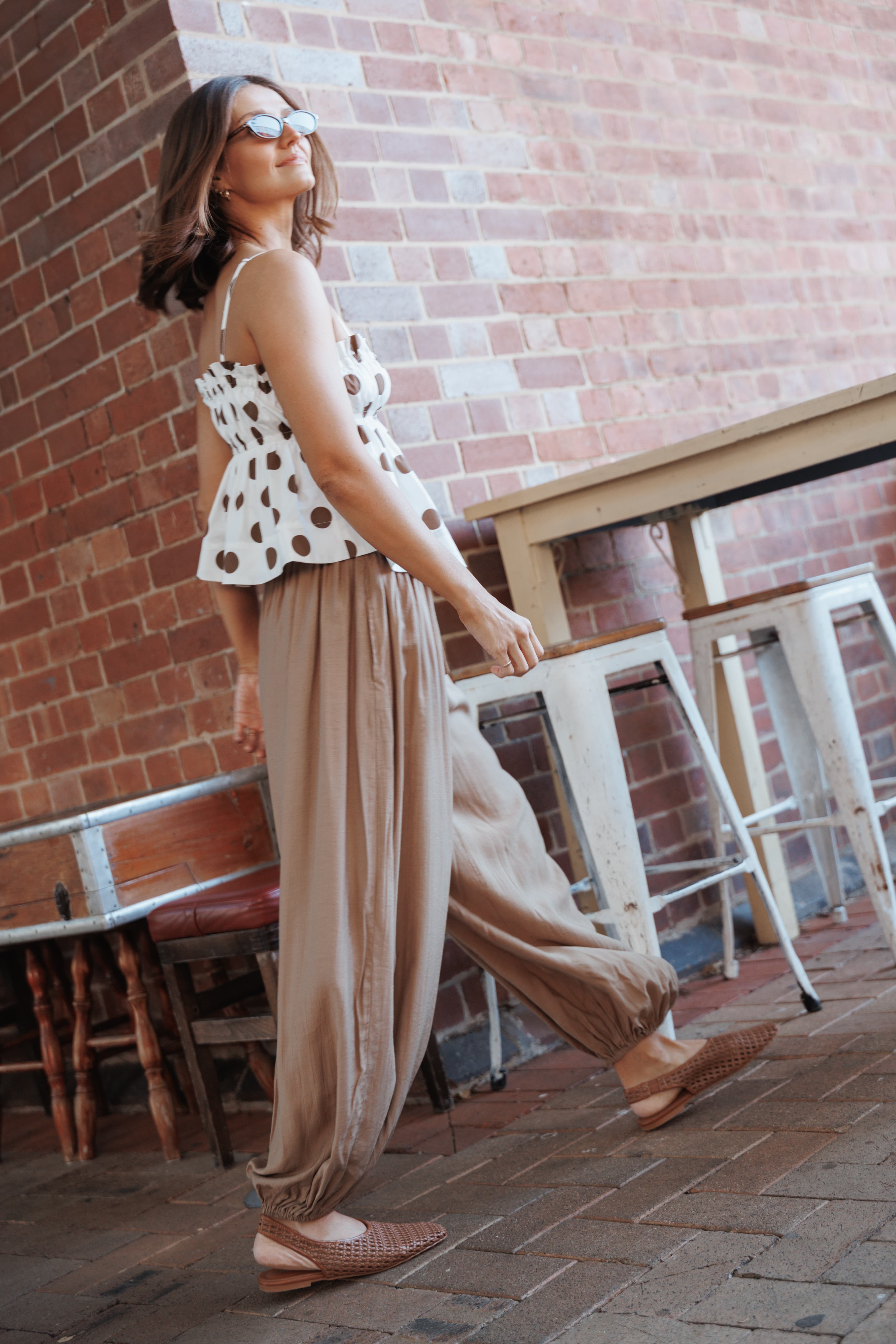 Ayvah Balloon Hem Pants - Camel | Petal & Pup USA