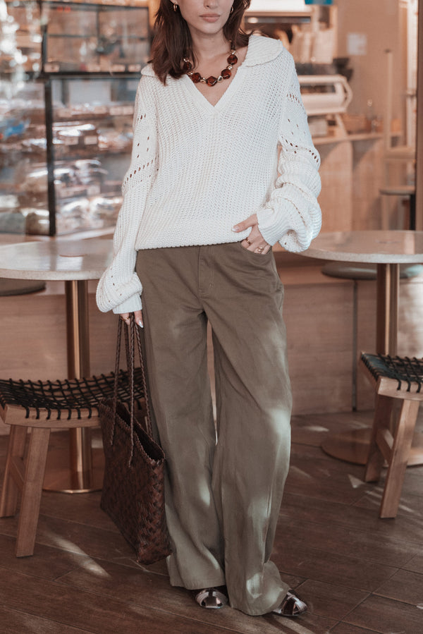 BOTTOMS Brynn Straight Leg Pants - Khaki