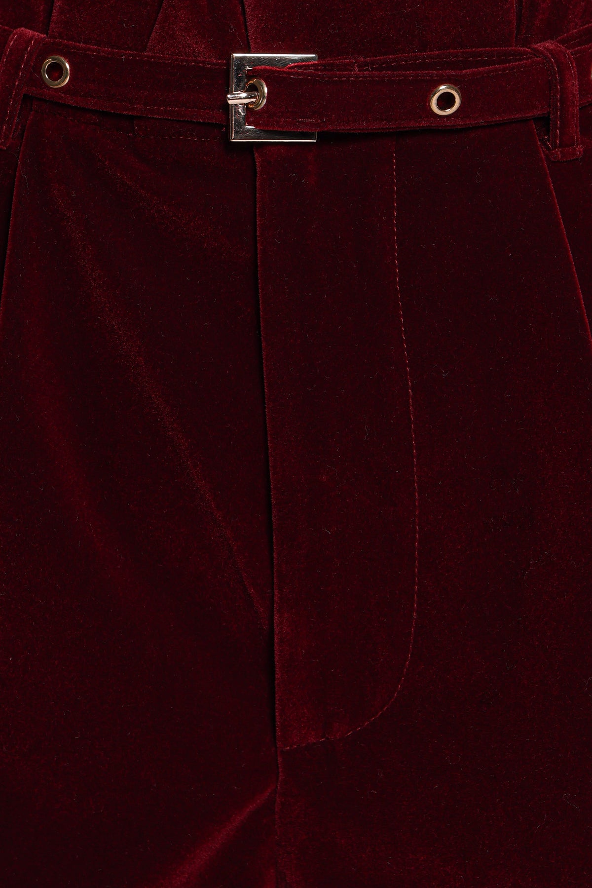 BOTTOMS Darline Cuffed Shorts - Wine Velvet