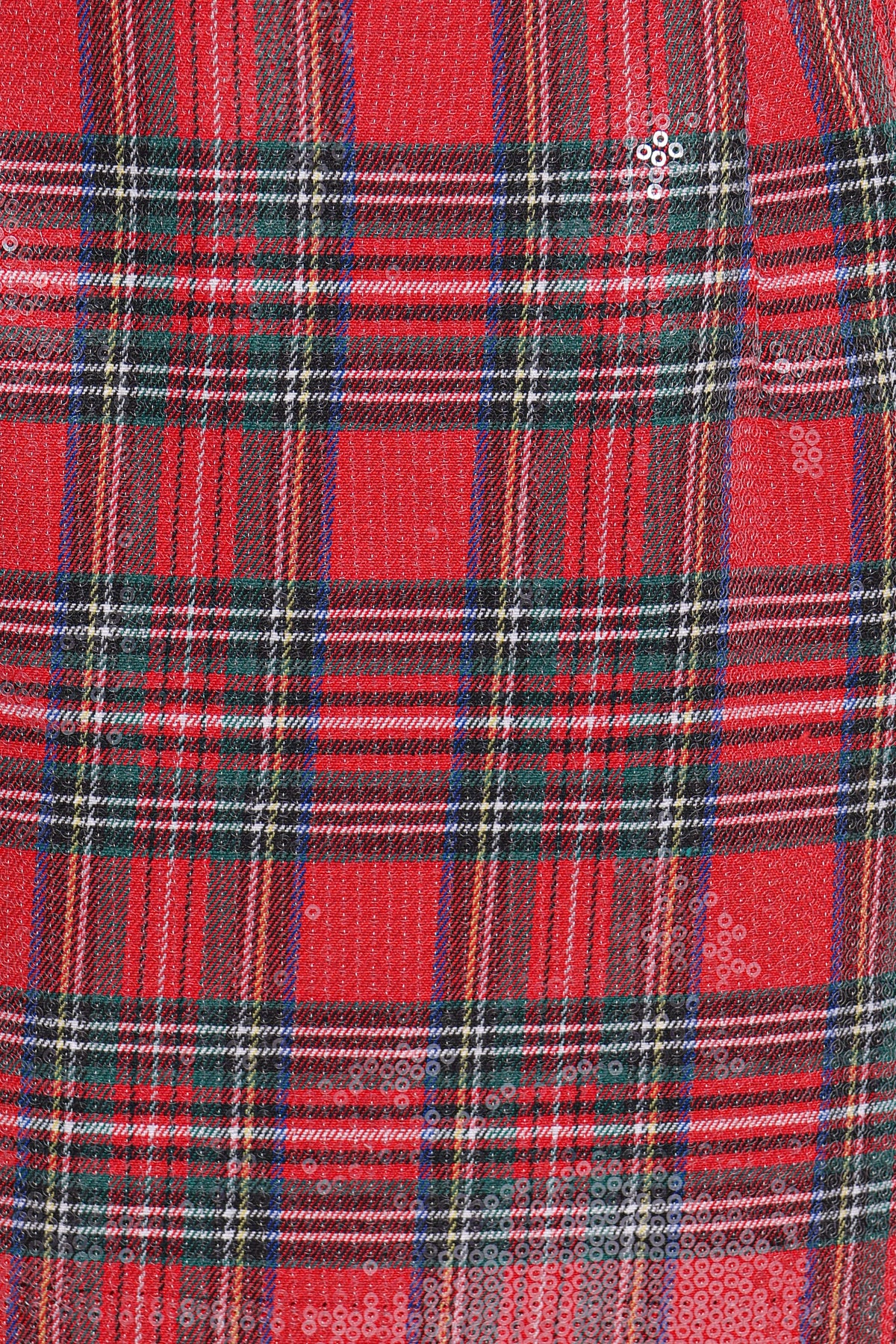 BOTTOMS Daymond Mini Skirt - Red Sequin Tartan