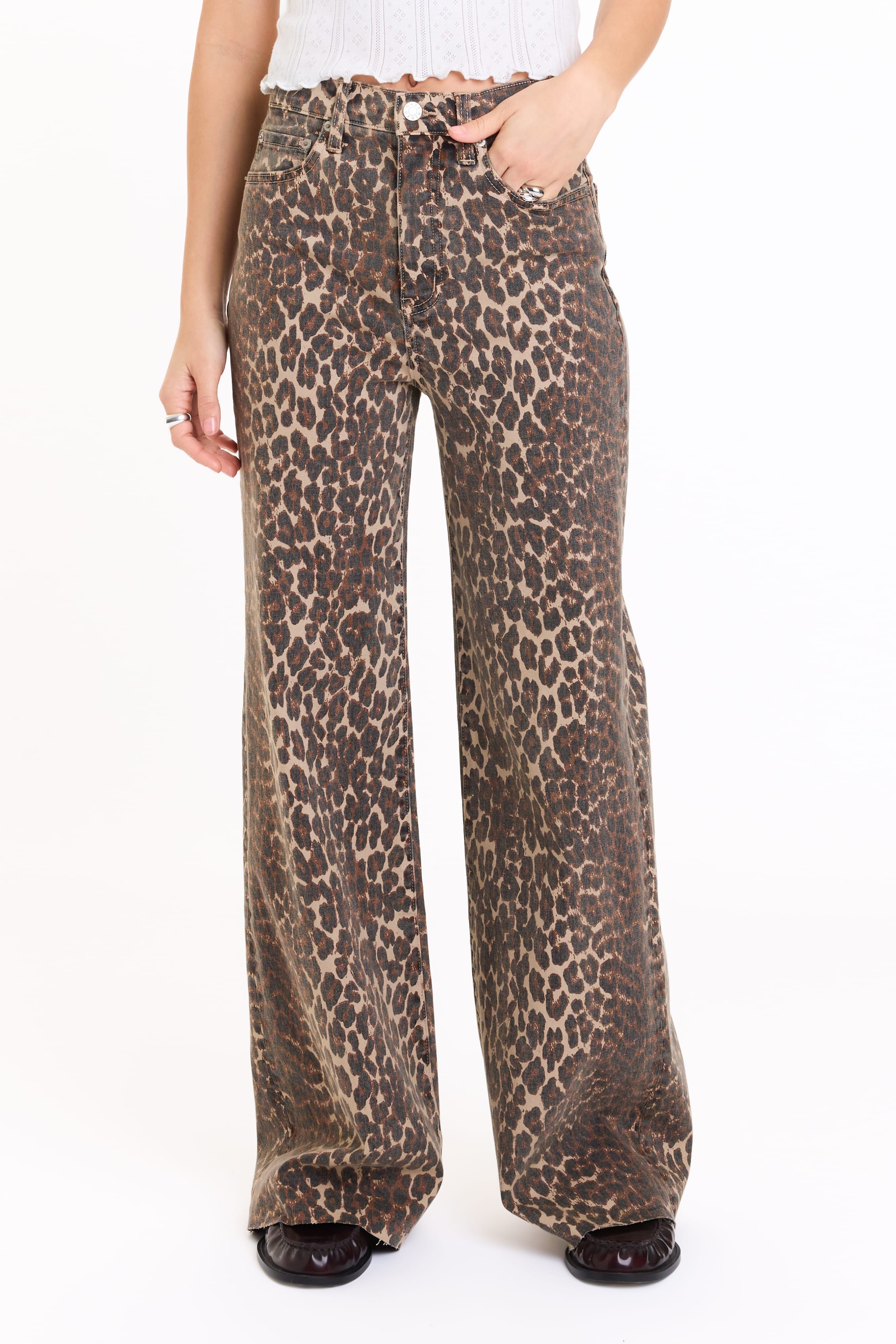 BOTTOMS Daze Far Out Wide Leg Denim - Cool Cat