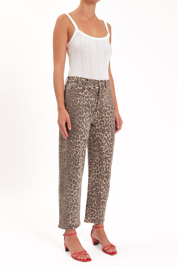 BOTTOMS Daze Westward Barrel Leg Jeans - Cool Cat