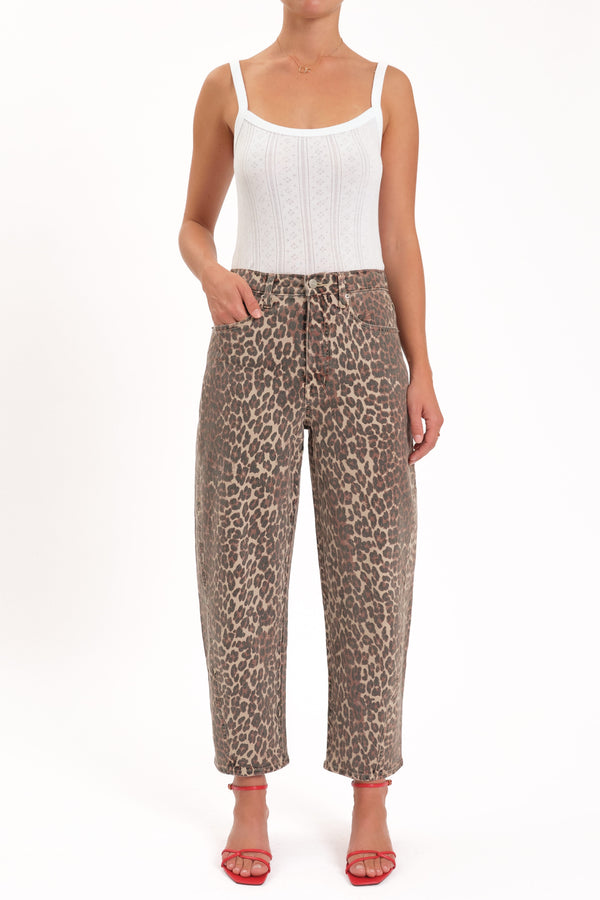 BOTTOMS Daze Westward Barrel Leg Jeans - Cool Cat