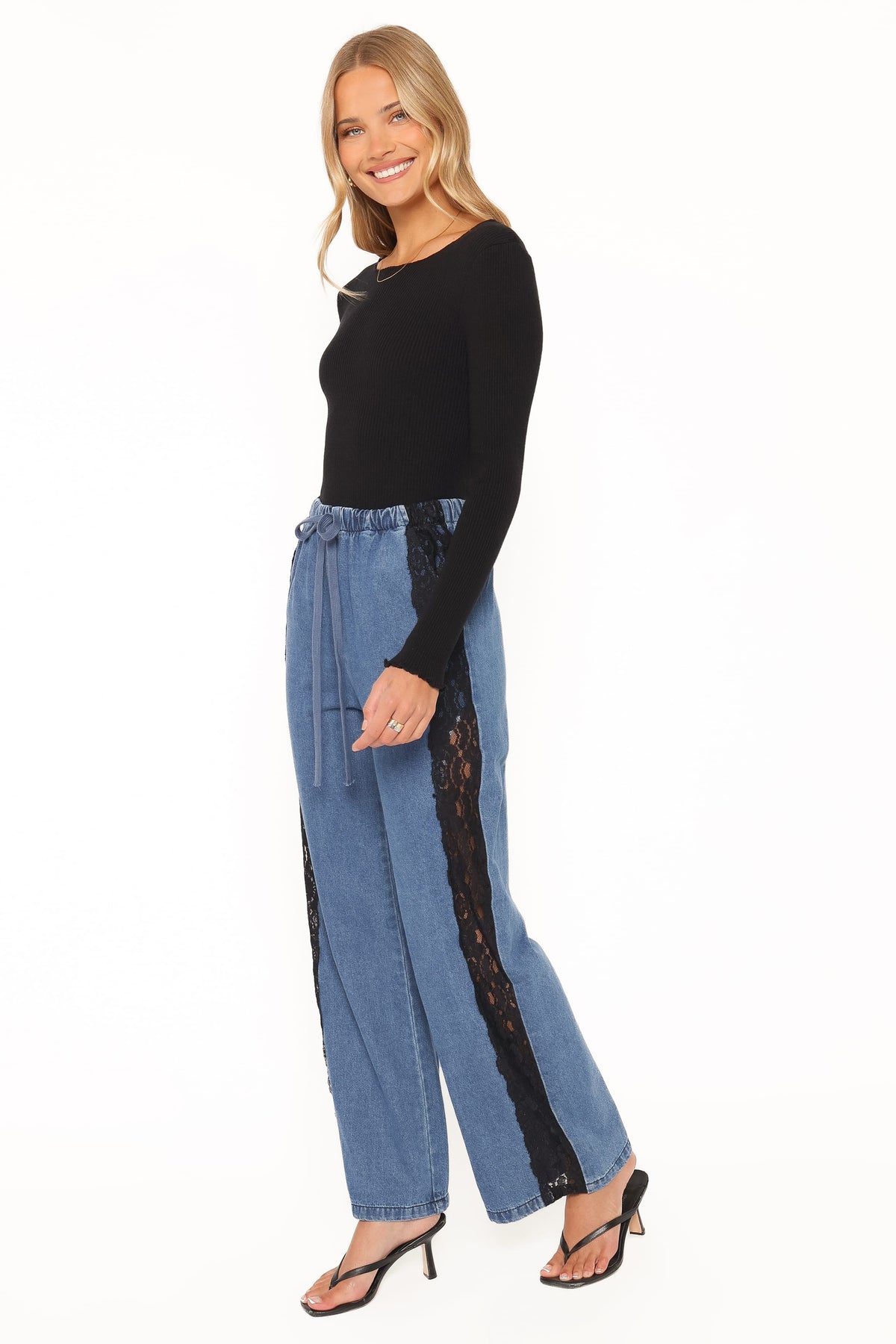 BOTTOMS Fletcher Denim Racer Pants - Indigo Lace