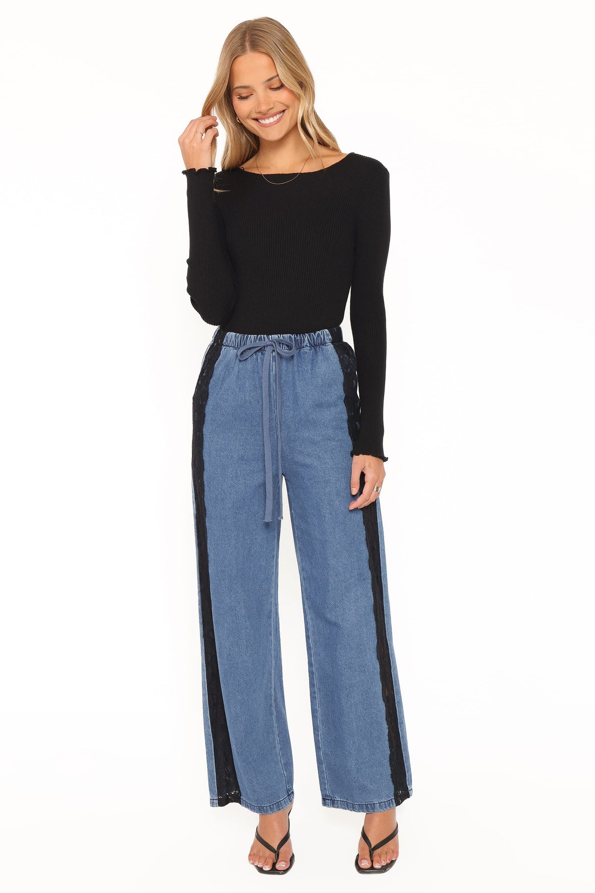 BOTTOMS Fletcher Denim Racer Pants - Indigo Lace