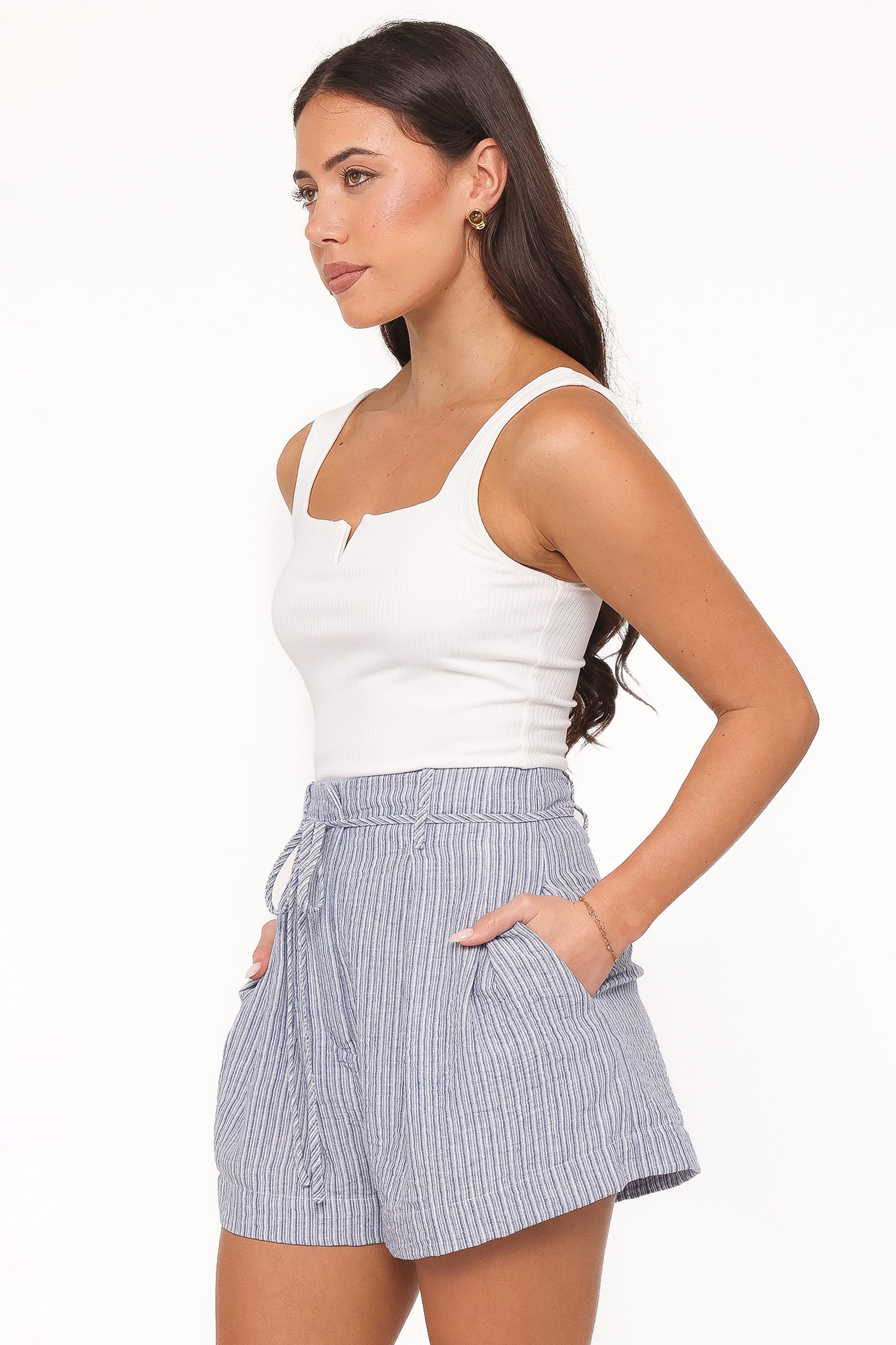 BOTTOMS Jazzara Shorts - Blue/White Stripe
